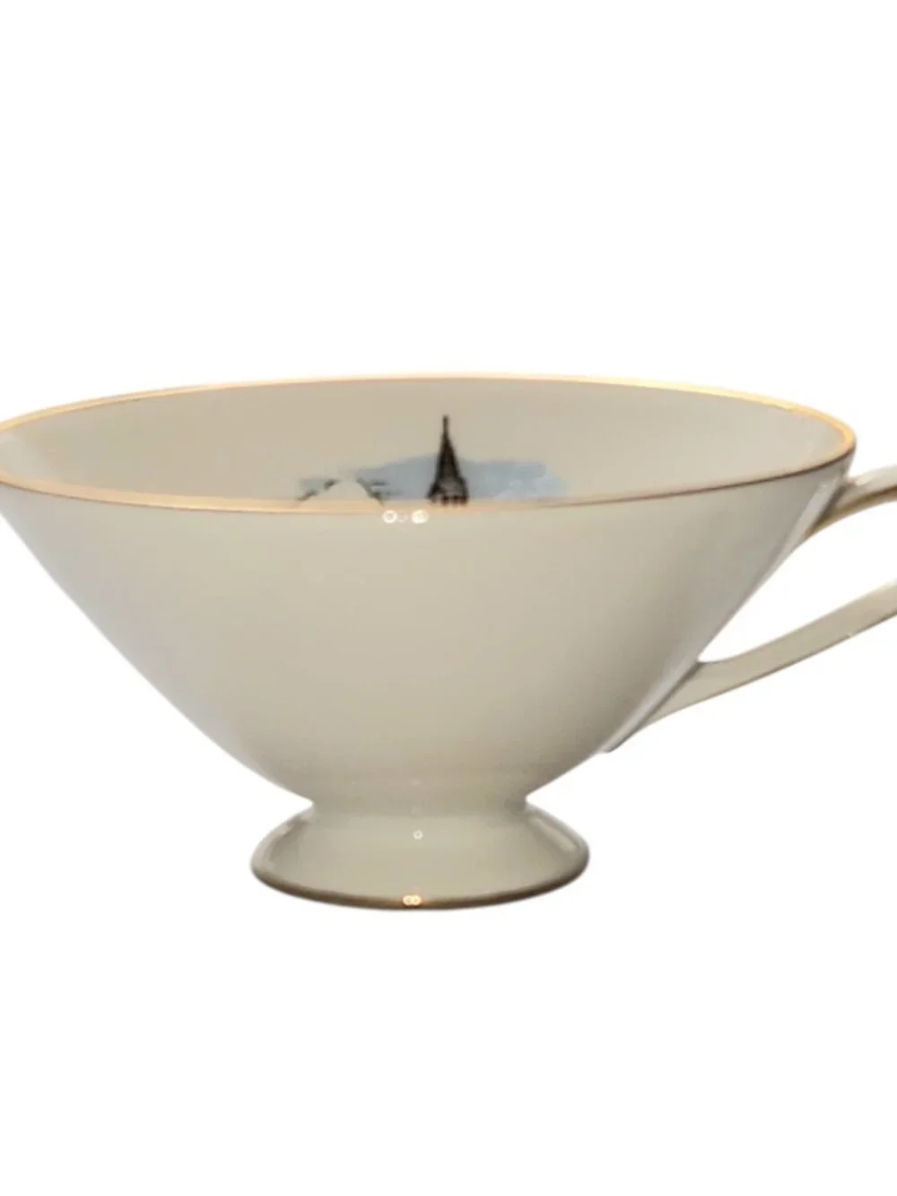 Vintage Munchen Munich Germany Bavaria Small Espresso Tea Cup White Lusterware